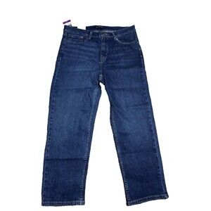 Calvin Klein Jeans Womens Straight Leg Dark Blue Denim Jeans Size 14 NWT